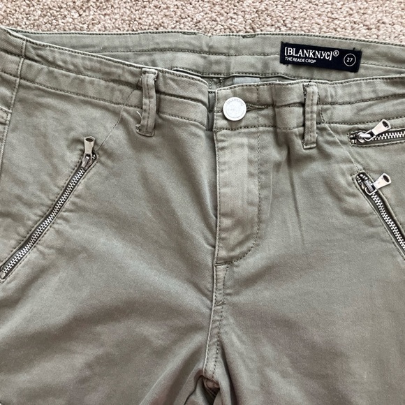 BLANKNYC The Reade Crop Green Crop Skinny Mid Rise Cargo Pants Size 27 - Picture 4 of 11